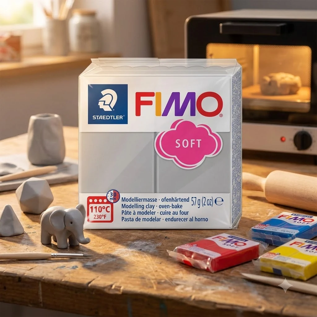 Пластика сіра, 57г, "Soft ", Fimo