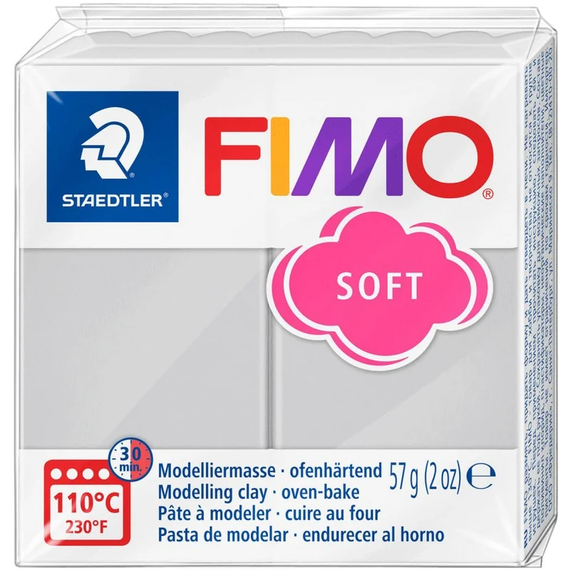 Пластика сіра, 57г, "Soft ", Fimo
