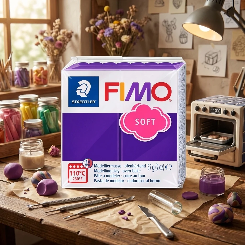 Пластика сливова, 57г, "Soft ", Fimo
