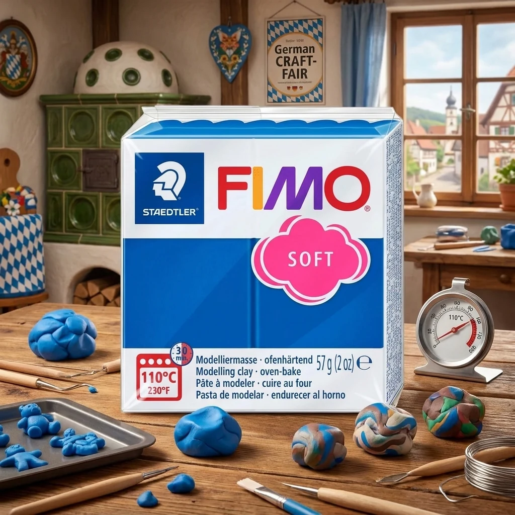 Пластика синя, 57г, "Soft ", Fimo