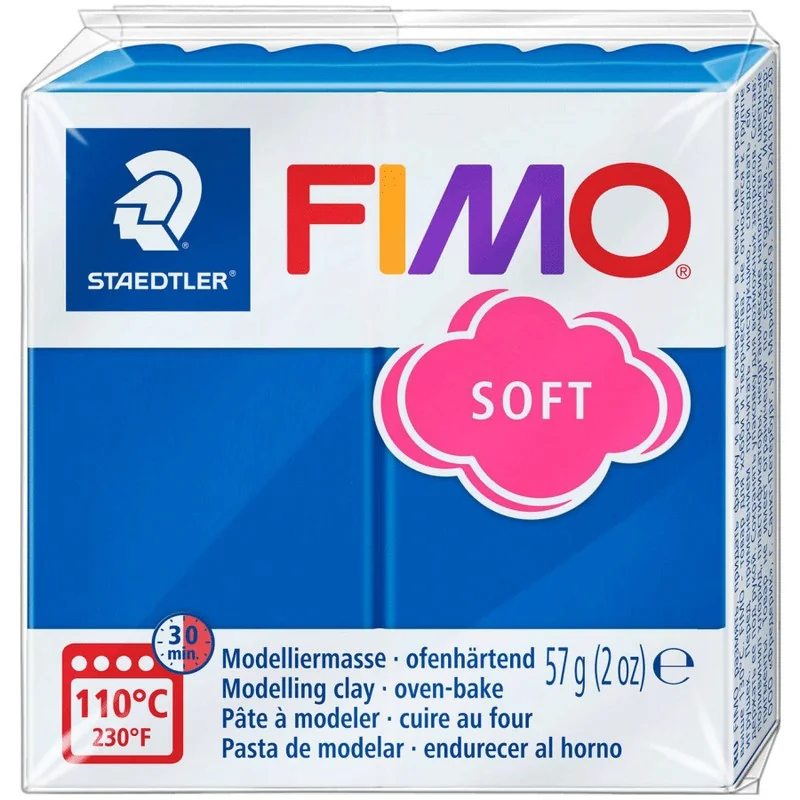 Пластика синя, 57г, "Soft ", Fimo — фото 2