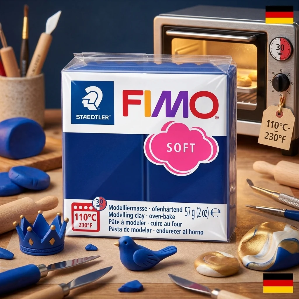 Пластика синя королівська, 57г, "Soft ", Fimo