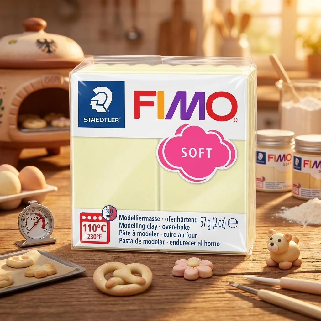 Пластика ванільна пастельна, 57г, "Soft ", Fimo