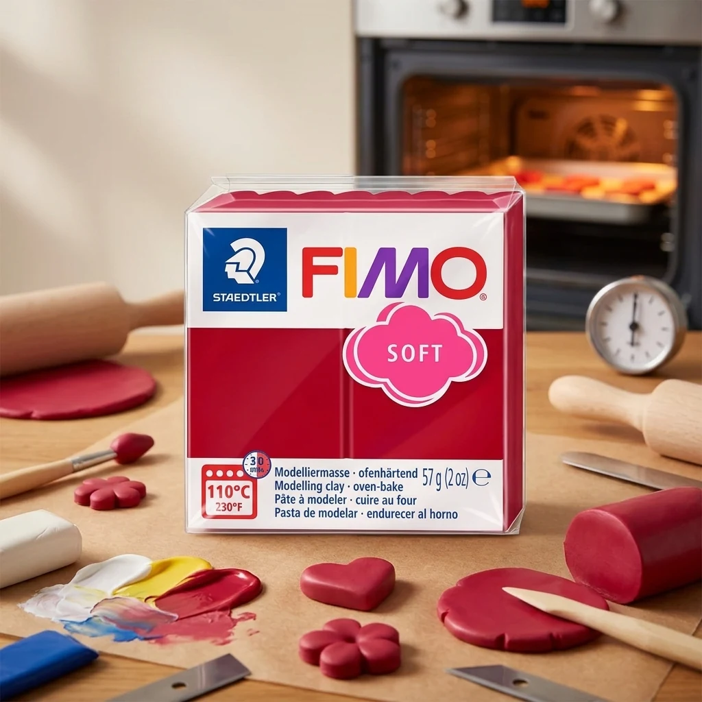 Пластика вишнева, 57г, "Soft ", Fimo