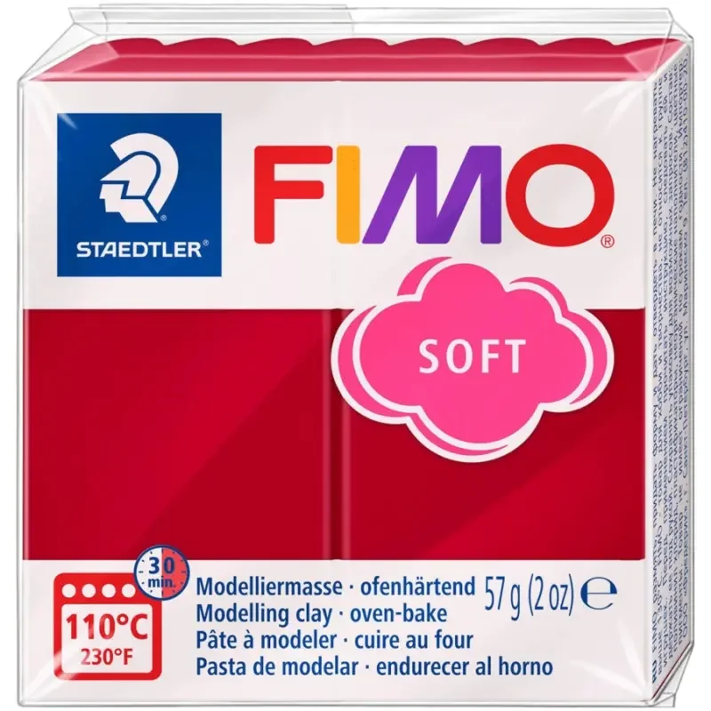 Пластика вишнева, 57г, "Soft ", Fimo
