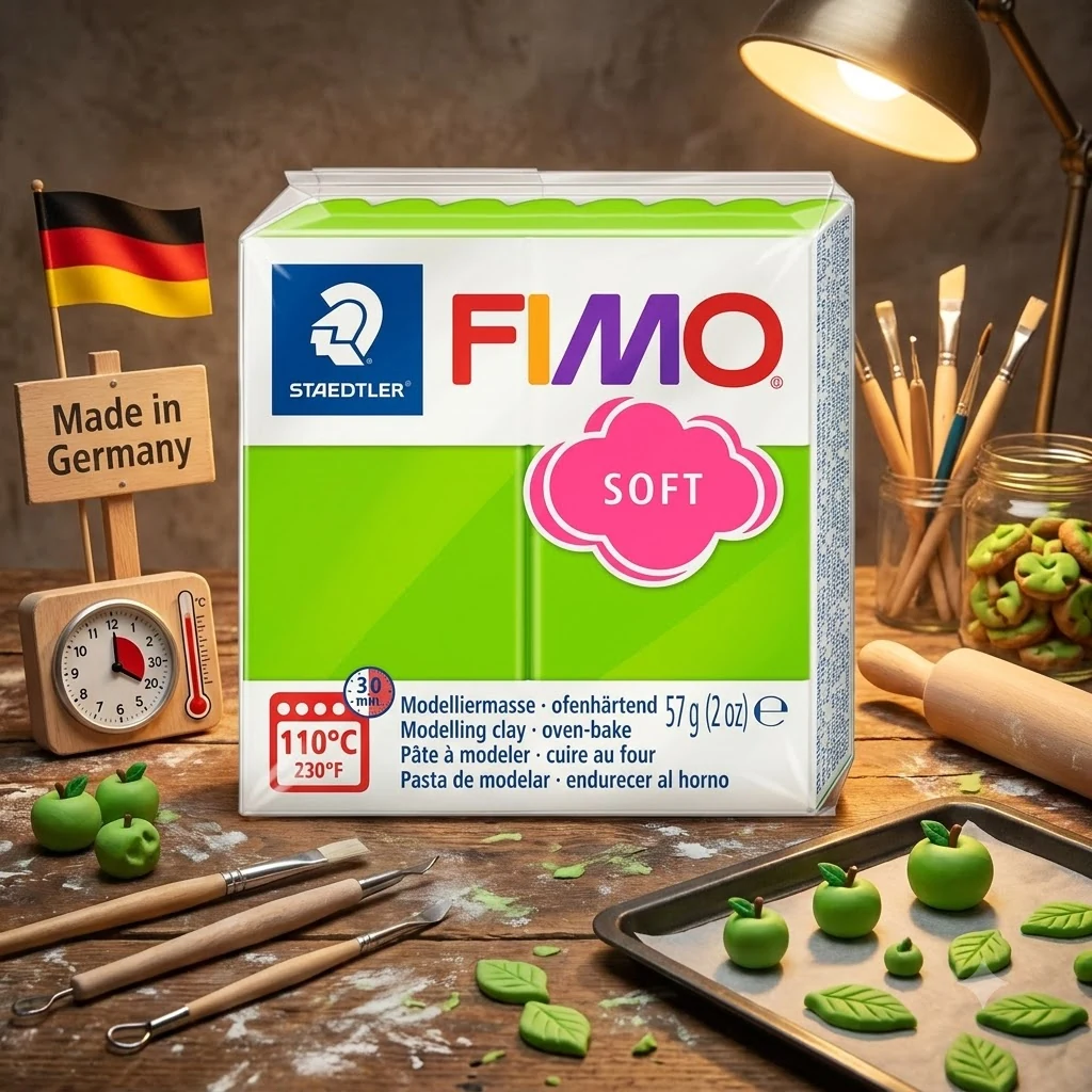 Пластика зелене яблуко, 57г, "Soft ", Fimo