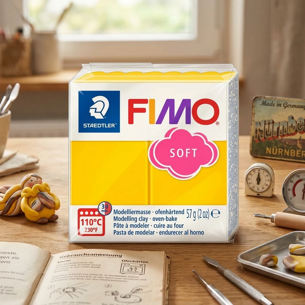 Пластика жовта, 57г, "Soft ", Fimo