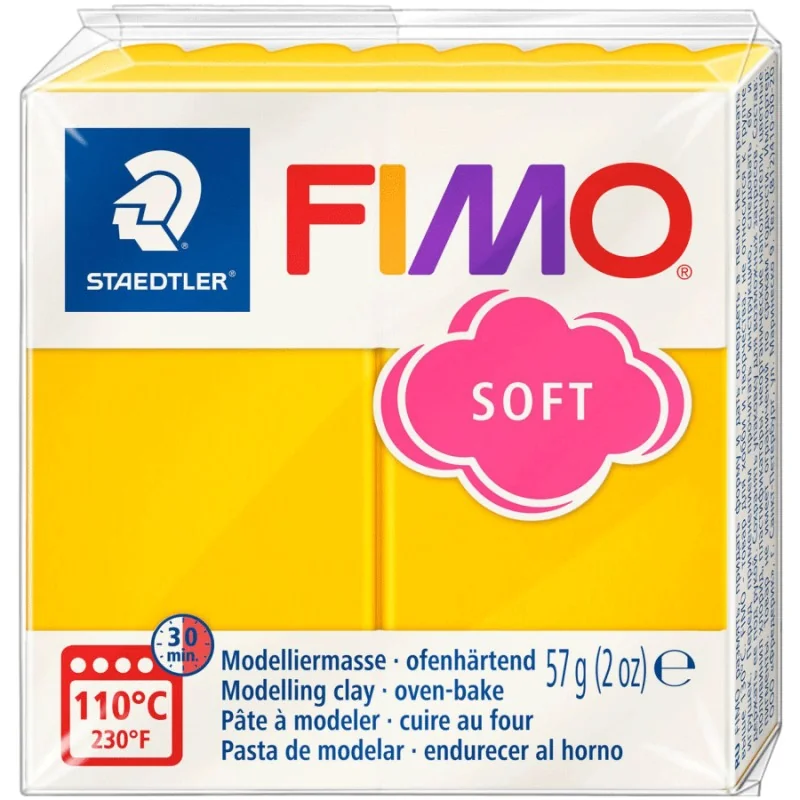 Пластика жовта, 57г, "Soft ", Fimo