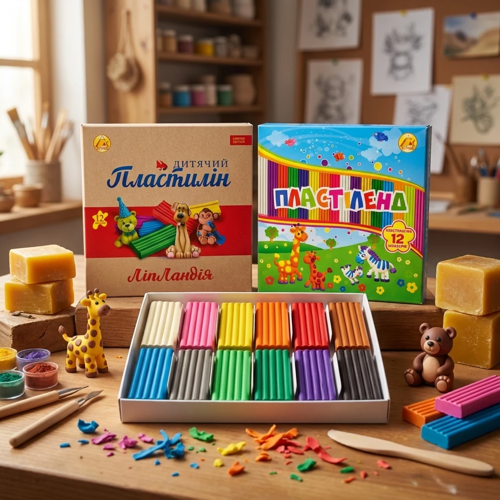 Пластилін 12 кольорів 240 г "Ліпландія" Тетрада