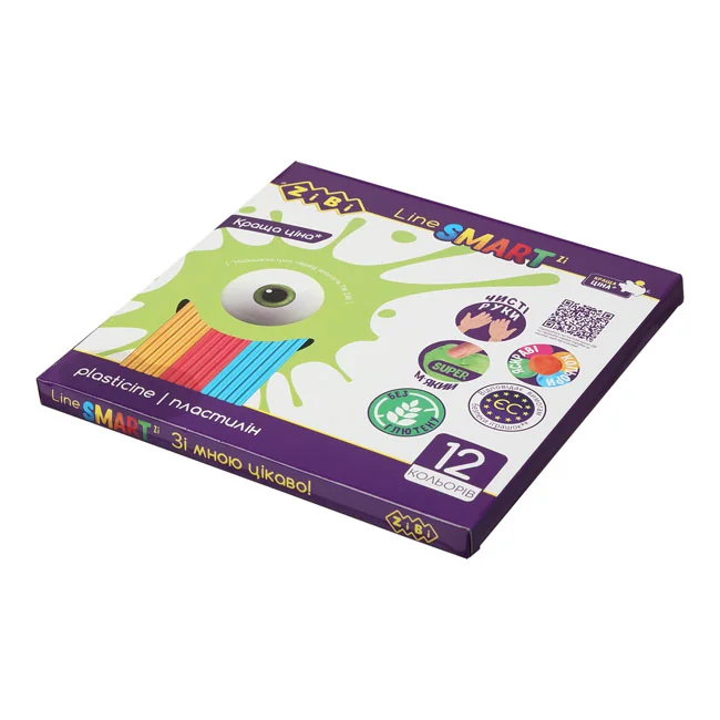 Пластилін 12 кольорів 240 г "SMART Line" ZiBi