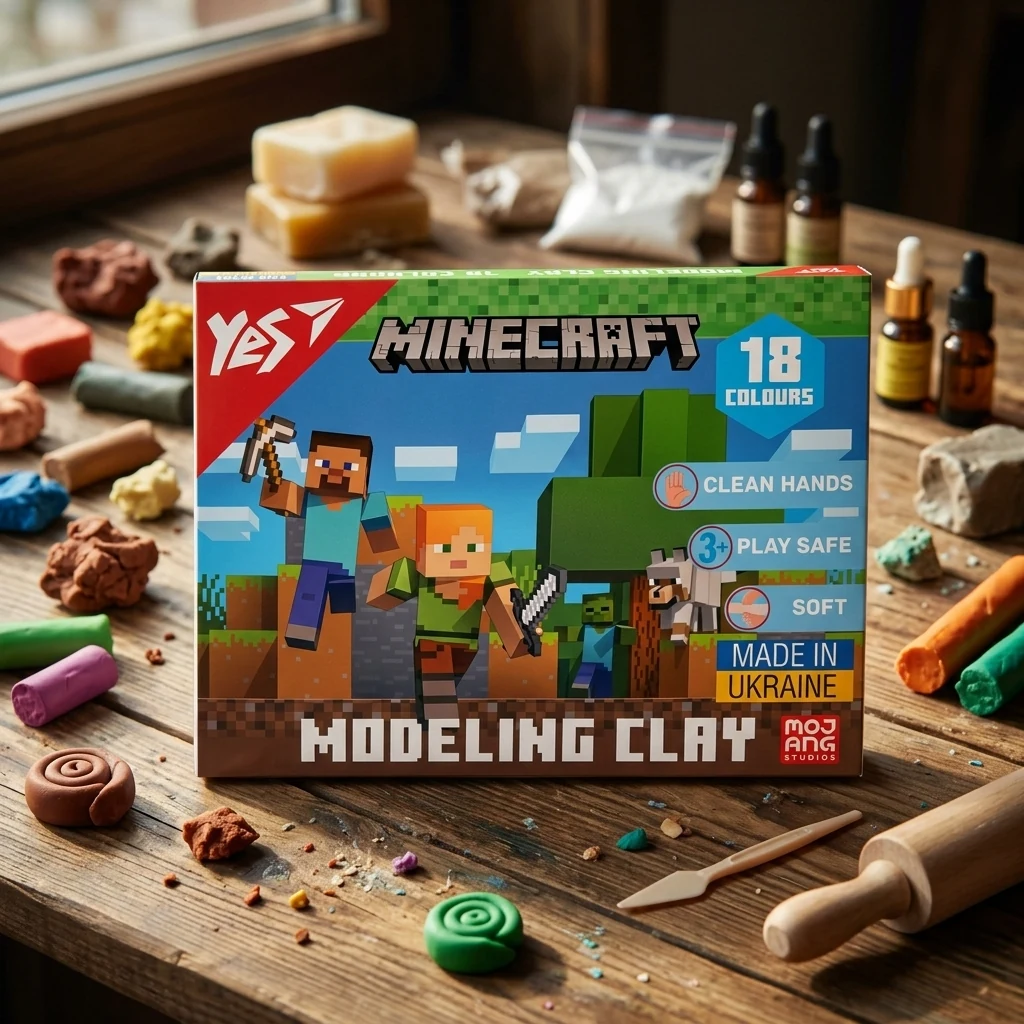 Пластилін 18 кольорів 360 г "Minecraft" Yes