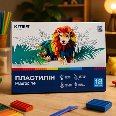 Пластилін 18 кольорів Kite Classic 360 г K-085