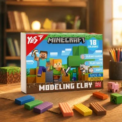 Пластилін 18 кольорів YES Minecraft 360г