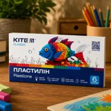 Пластилін 6 кольорів Kite Classic 120 г K-081 — фото 1