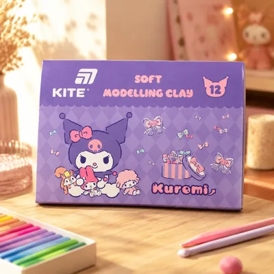Пластилін восковий 12 кольорів Kite 240 г HK