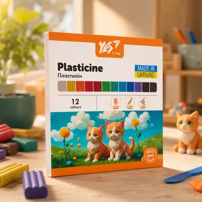 Пластилін Yes 12 кольорів 240г Orange Line