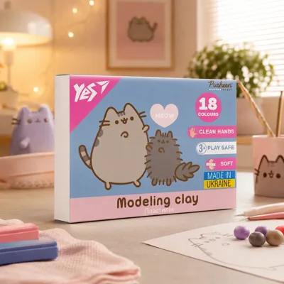 Пластилін Yes 18 кольорів 360г Pusheen