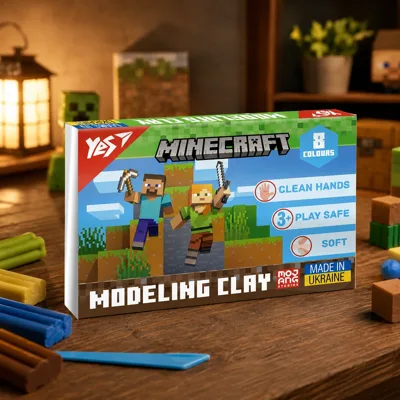 Пластилін Yes 8 кольорів 160г Minecraft