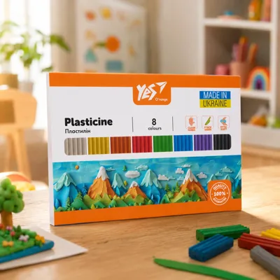 Пластилін Yes 8 кольорів 160г Orange Line