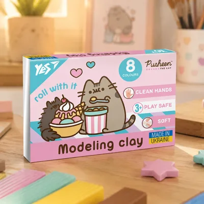 Пластилін Yes Pusheen 8 кольорів 160 г