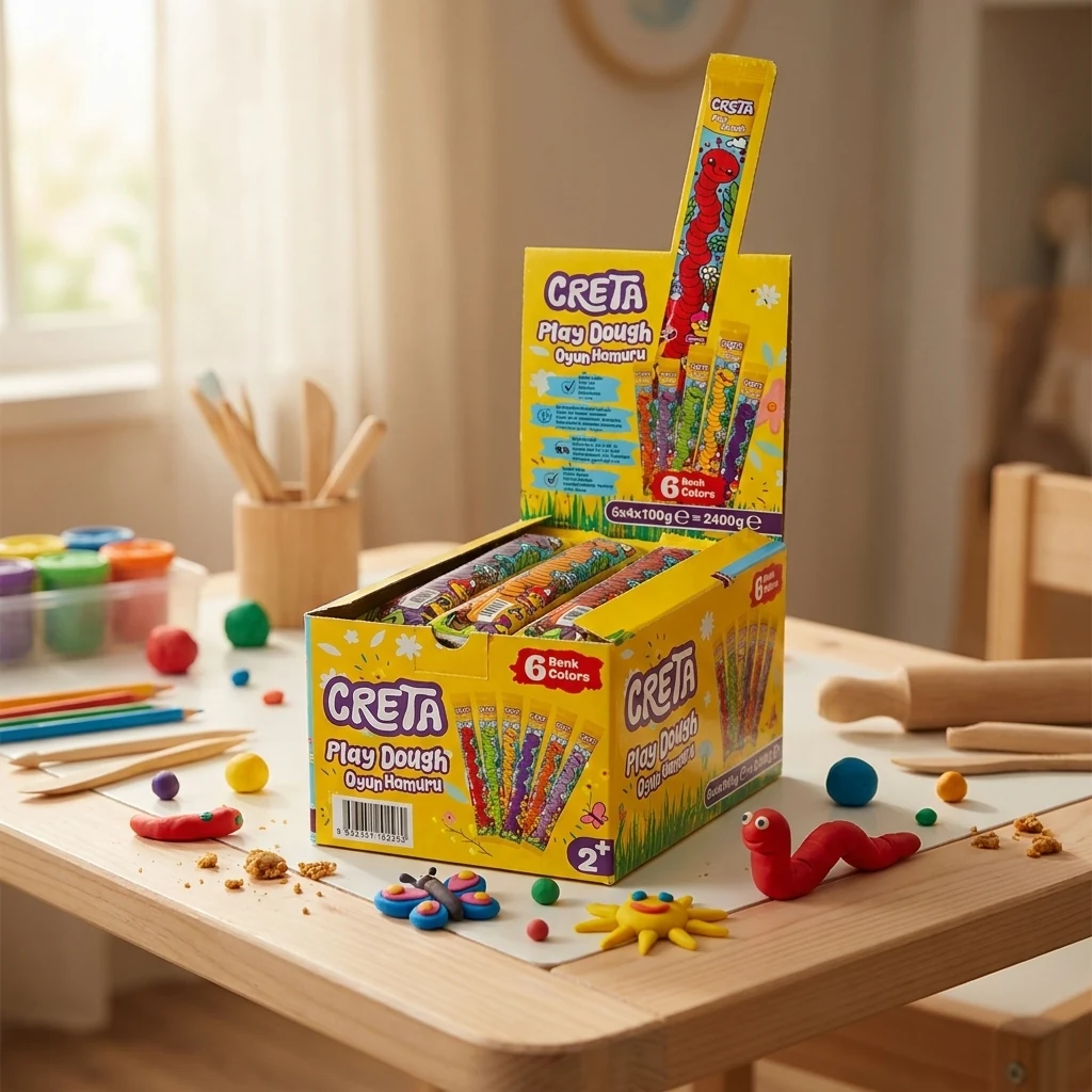 Пластилінова паста, 100г, 6 кольорів, "Play Dough", ТМ Creta