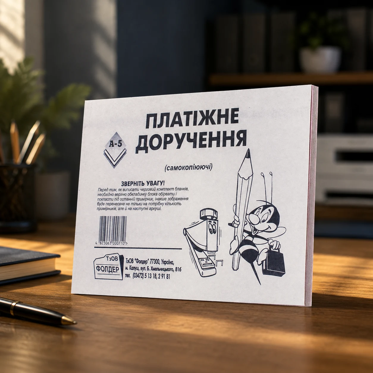 Платіжне доручення А5 самокопіюче — Бланки, журнали, календарі
