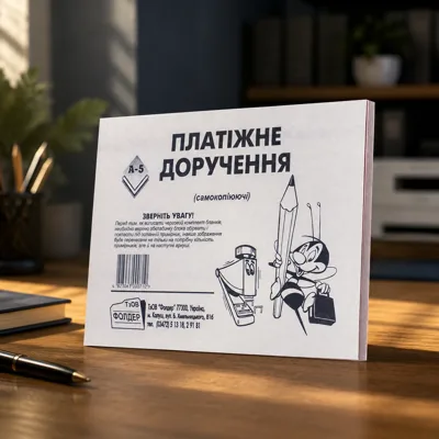Платіжне доручення А5 с/к
