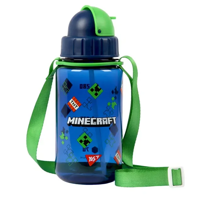 Пляшка для води 360 мл "Minecraft " з трубочкою Yes