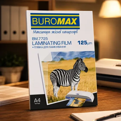 Плівка для ламінування А4 BUROMAX (125mic,100шт.) (BM.7725) 125 mic. A4