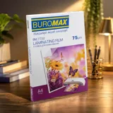 ПЛІВКА ДЛЯ ЛАМІНУВАННЯ А4 BUROMAX (75mic,100шт.) (BM.7722) 75 mic. A4 — фото 1