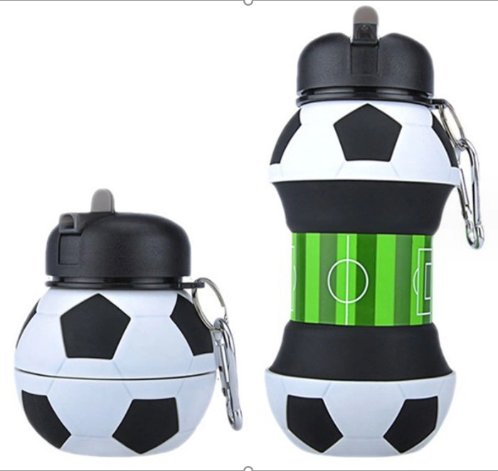 Пляшка для води силіконова футбол JYB50 — фото 4