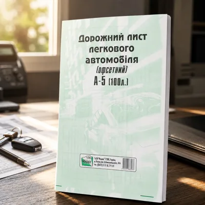 Подорожній лист служб. легкового автомобіля А ТФ№3 з нум.офс