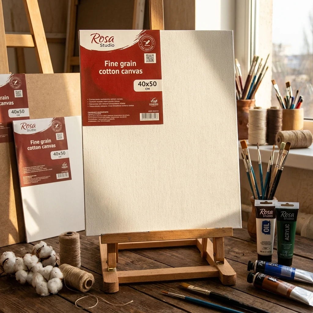 Полотно на картоні 40*50 см, акрил, бавовна, Rosa Studio