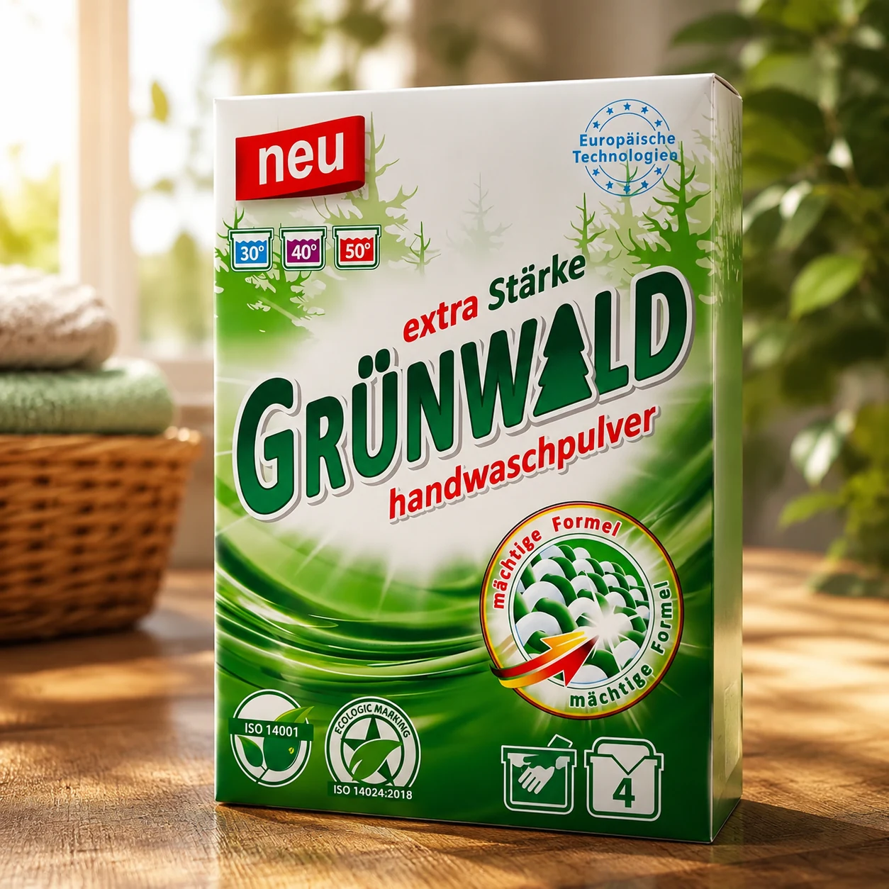Порошок Grunwald для ручного прання Гірська Свіжість 350г — Побутова хімія