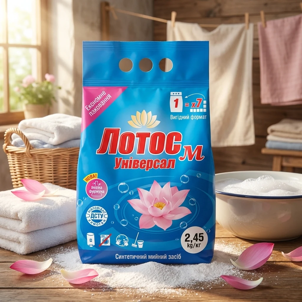 Порошок пральний універсальний 2,45 кг Лотос-М