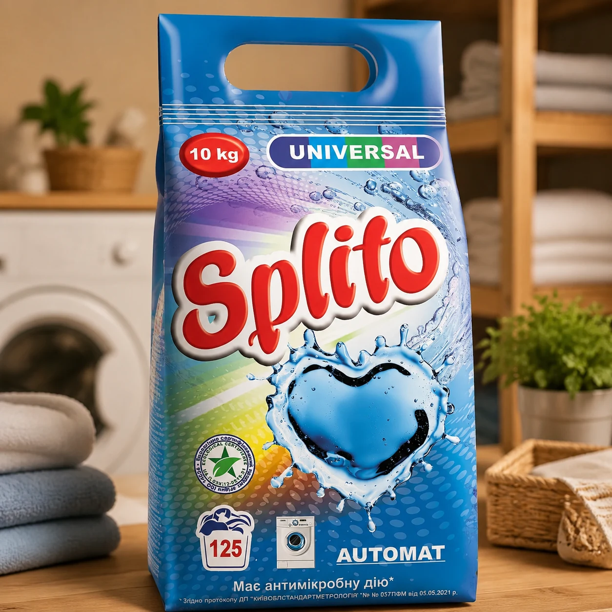 Splito Universal пральний порошок 10кг — Побутова хімія