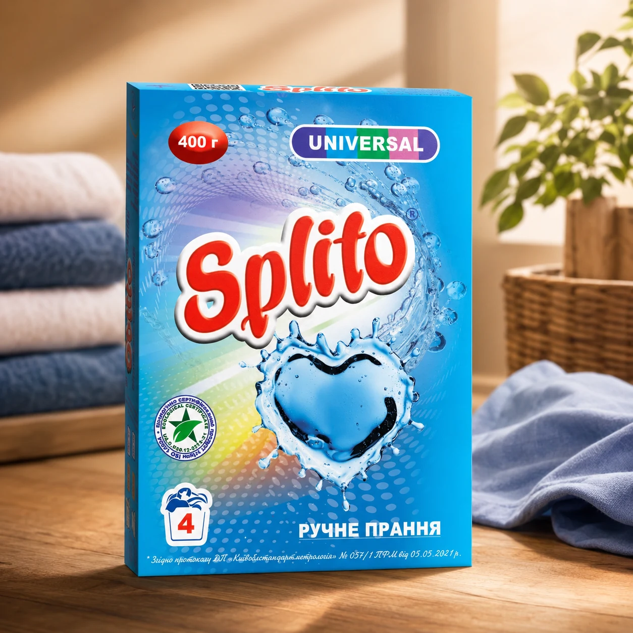 Порошок пральний ручний Splito Universal 400г — Побутова хімія