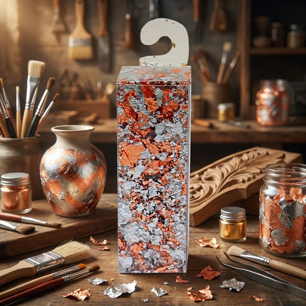 Поталь пластівці срібло-мідь 1 г, D.K.Art&Craft