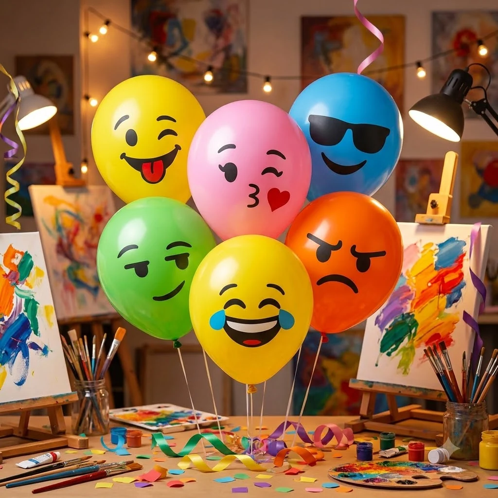 Повітряна куля латексна 30см Smiley colors Art Show