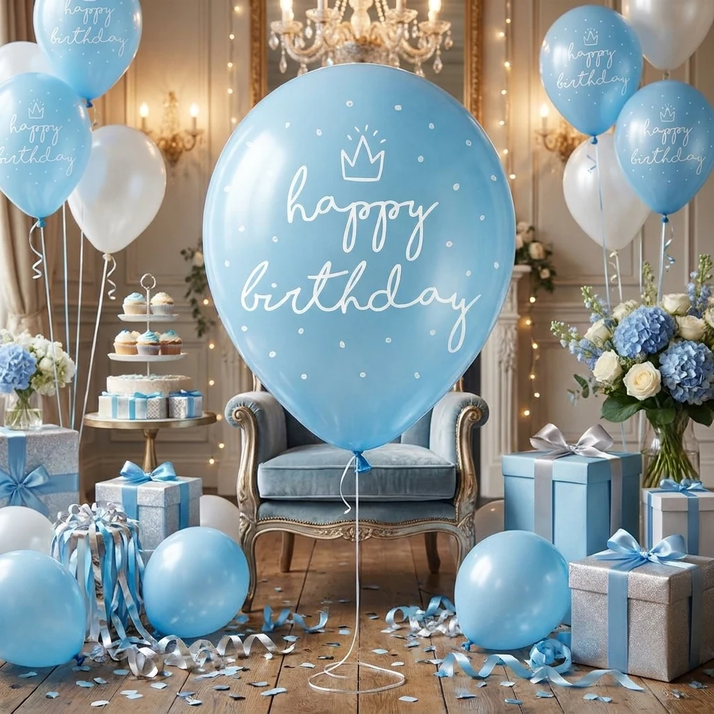 Повітряні кульки "Happy Birthday" 30 см PartyDeco
