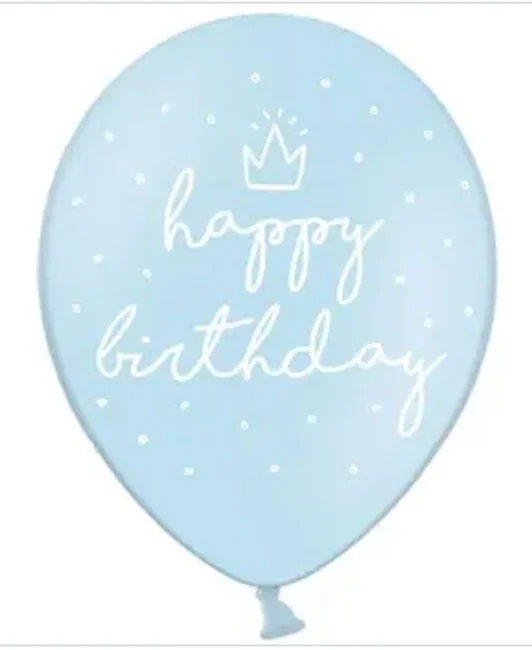 Повітряні кульки "Happy Birthday" 30 см PartyDeco