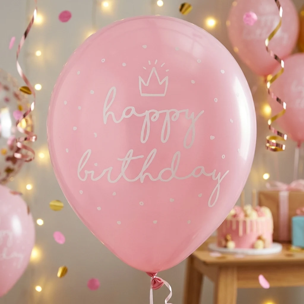 Повітряні кульки "Happy Birthday" 30 см PartyDeco