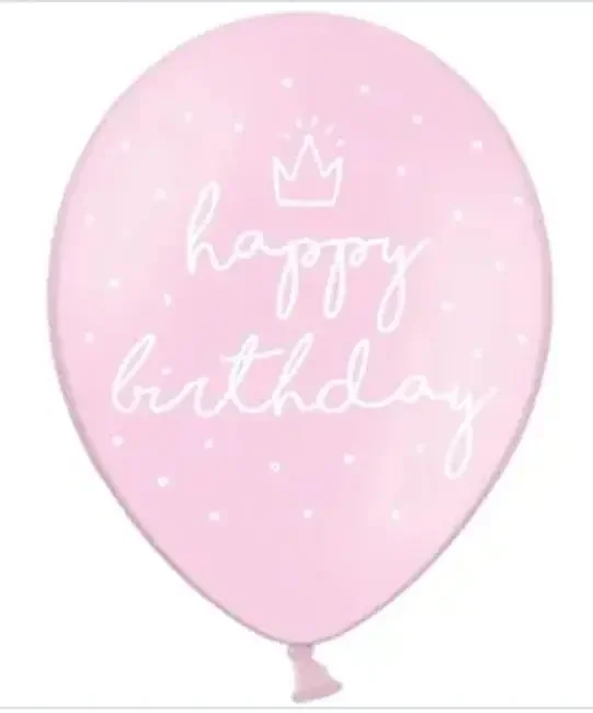 Повітряні кульки "Happy Birthday" 30 см PartyDeco