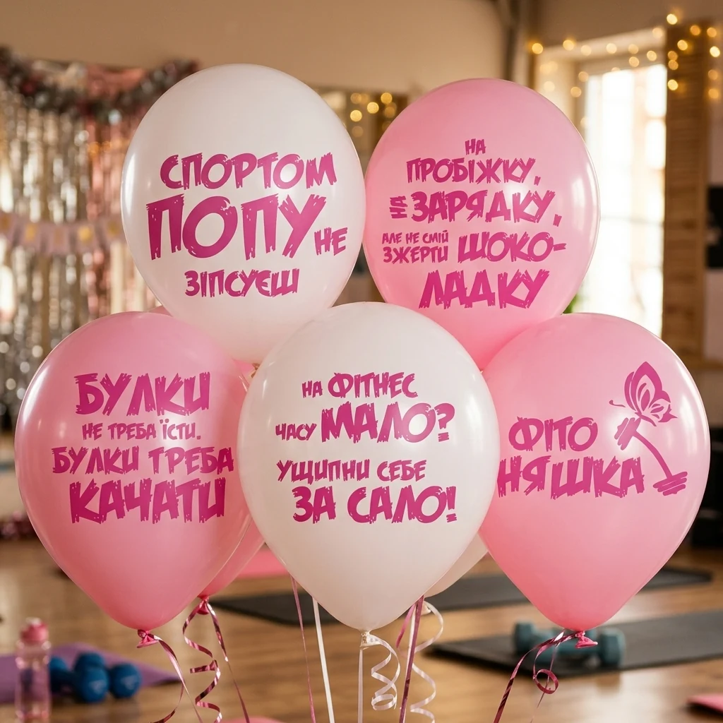Повітряні кульки "Спортивні мотивашки" 30 см Польша