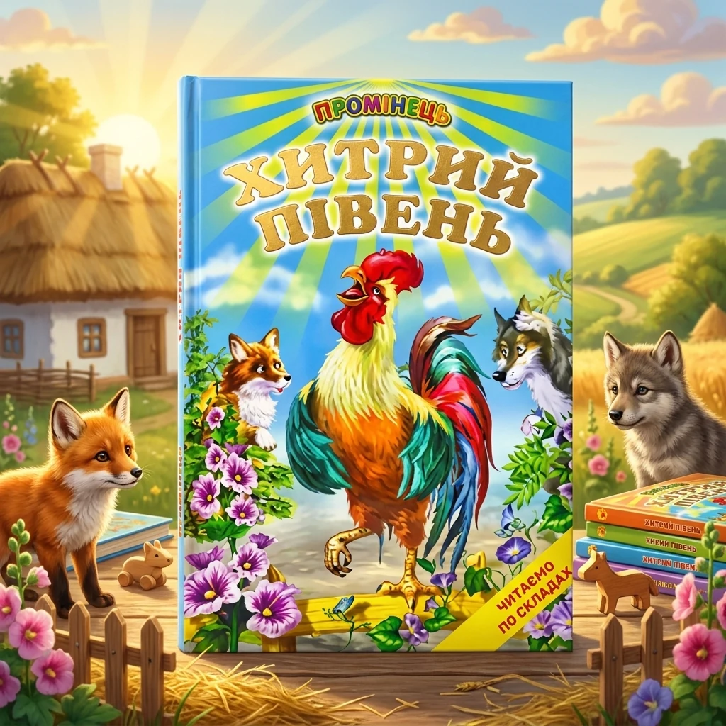 Промінець. Хитрий півень. Читаємо по складах