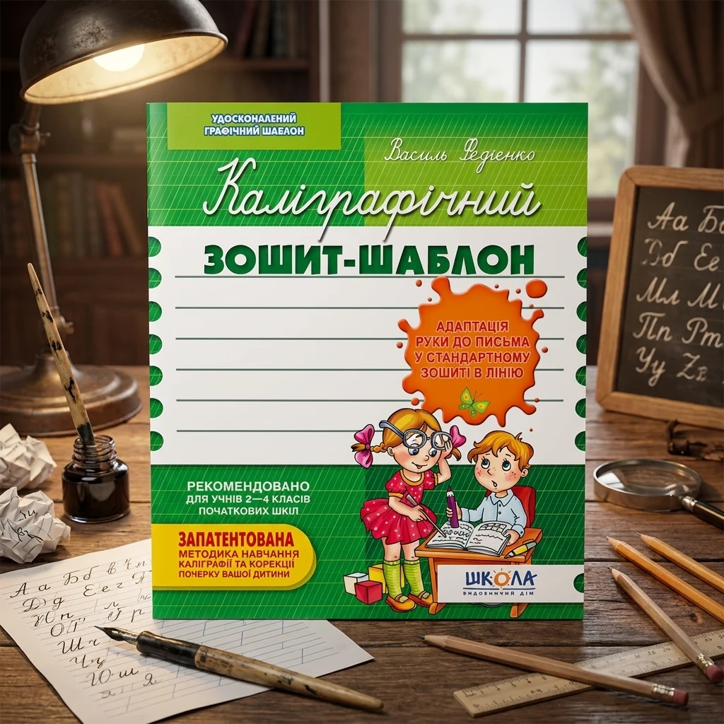 ПРОПИС Калігр.зошит-шаблон зелений Федієнко
