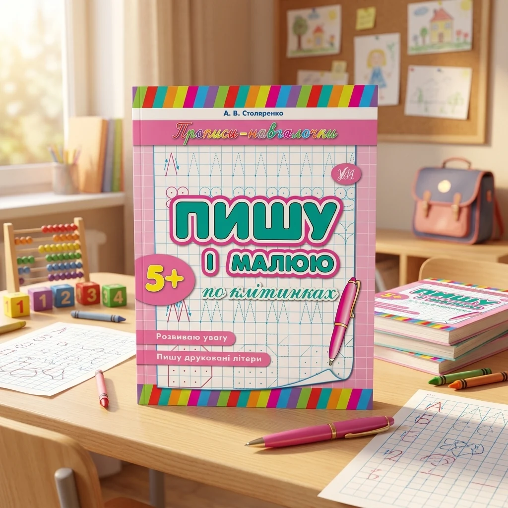 Прописи-навчалочки.Пишу і малюю по клітинках. 5+ Ула