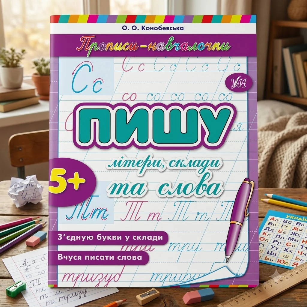 Прописи-навчалочки.Пишу літери,склади та слова. 5+ Ула
