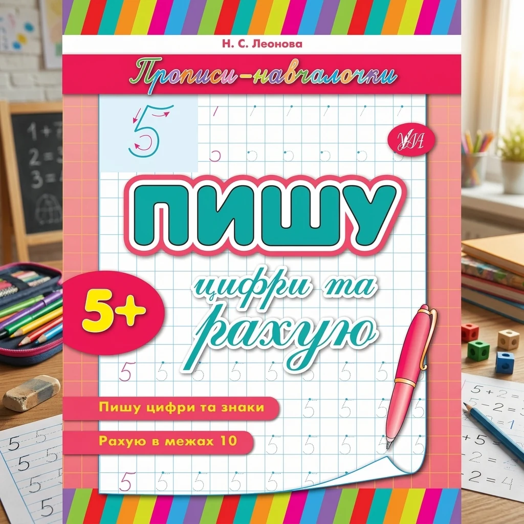 Прописи-навчалочки.Пишу цифри та рахую. 5+ Ула