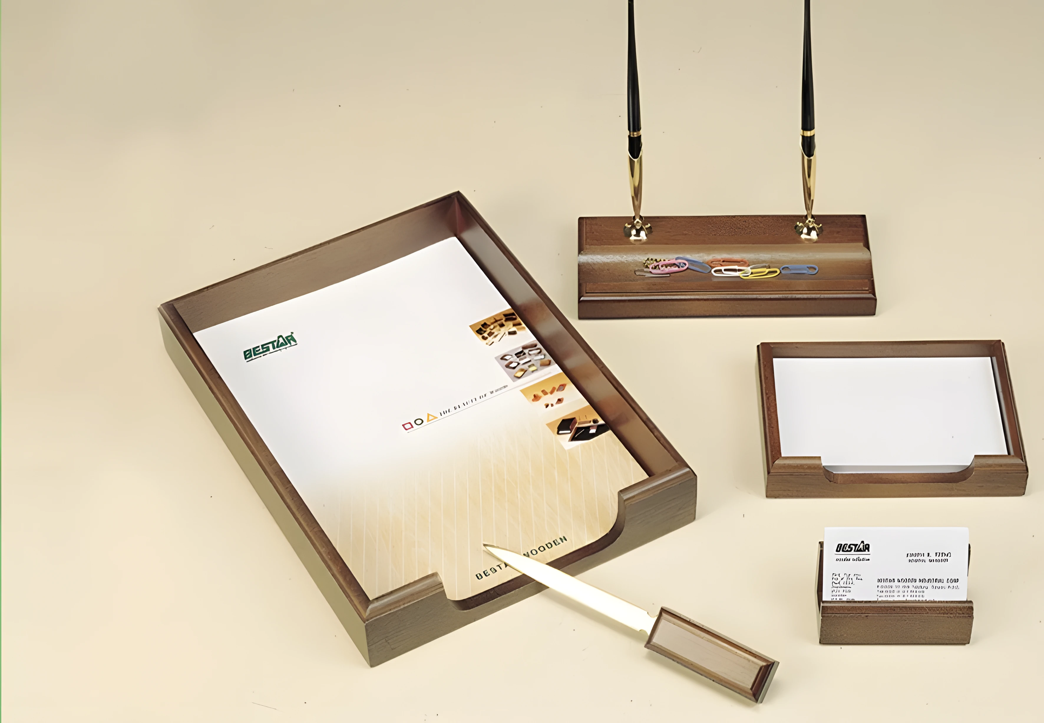 Прибор настільний 5 предметів 5159 XDX горіх